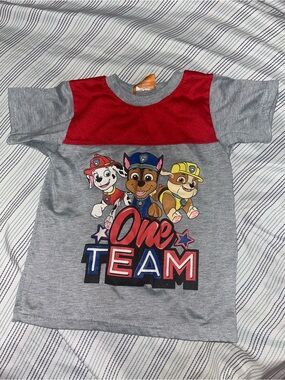 Gray & Red 'One Team' Paw Patrol Graphic Tee for Kids